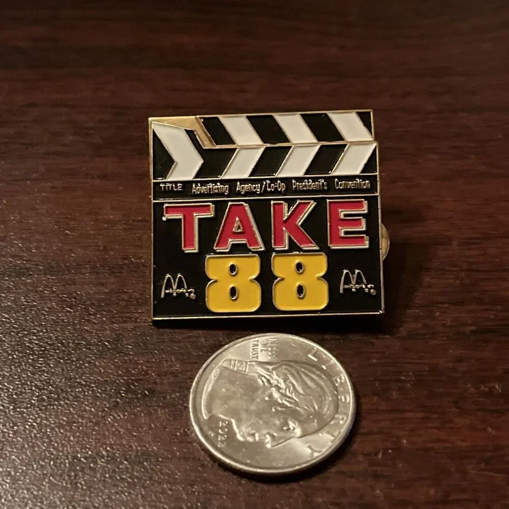 McDonald’s‎ Take 88 Movie Clapperboard Employee Lapel Hat Pin